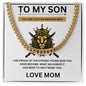 To My Son Cuban Chain Necklace | Unique Gift for Son from Mom, Good Gift for Grown Up Son