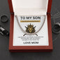 To My Son Cuban Chain Necklace | Unique Gift for Son from Mom, Good Gift for Grown Up Son