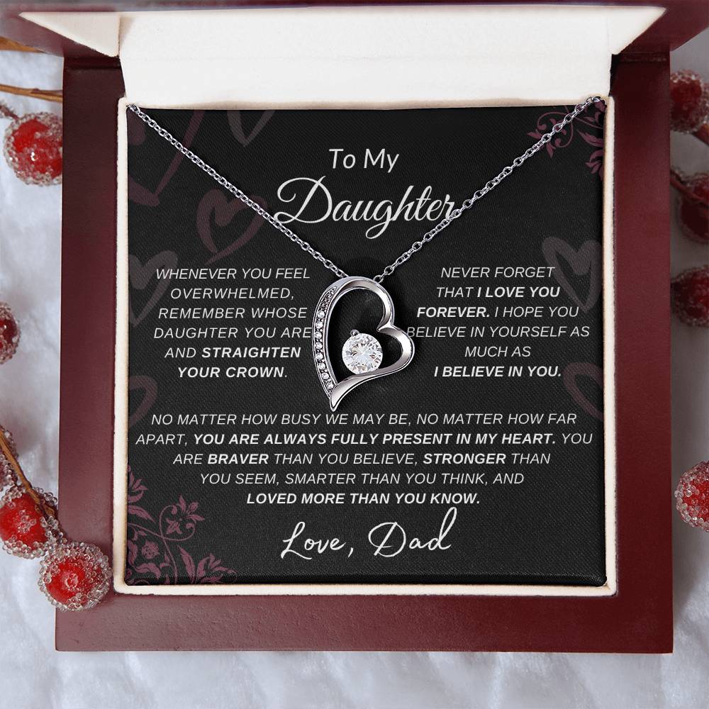 Forever Love Necklace for Daughter | Unique Gift for Daughter from Dad, Gift for Daughter, Gift from Dad
