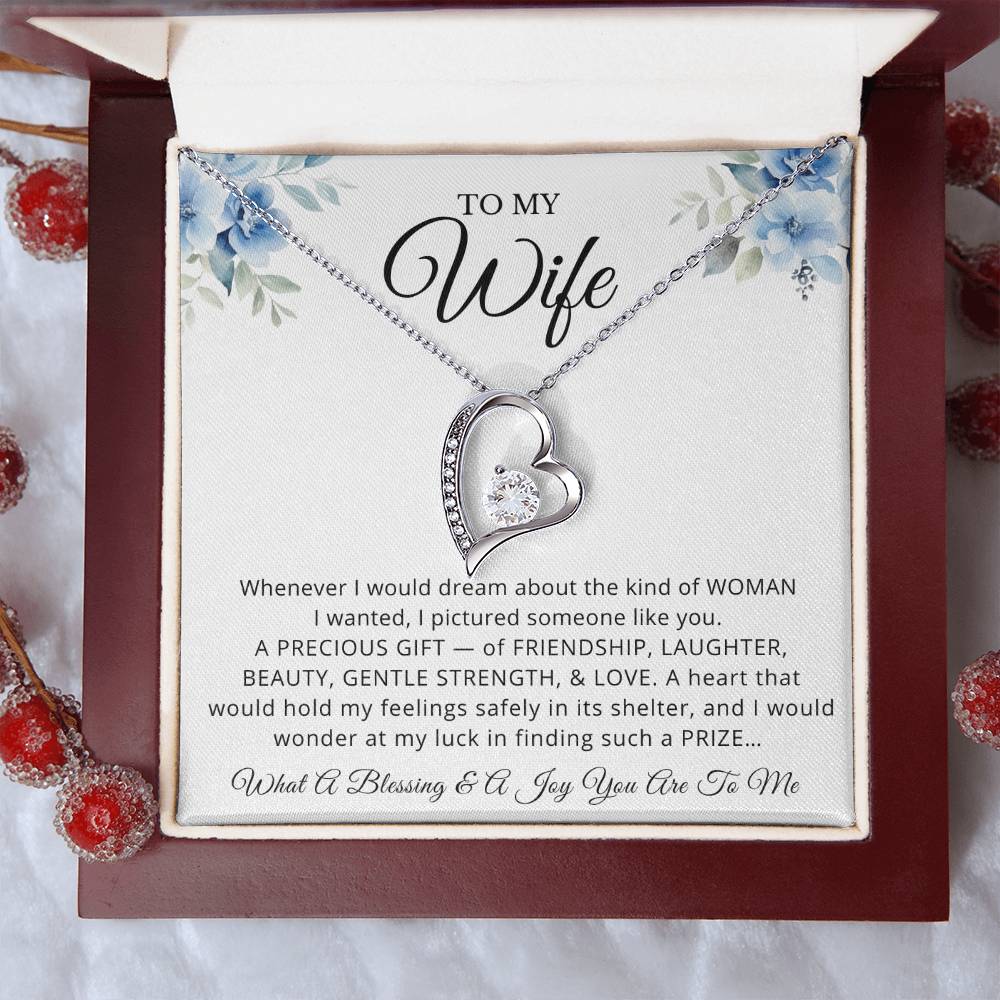 To My Wife Forever Love Necklace | Unique Gift for Wife from Husband, Perfect Gift for Wife