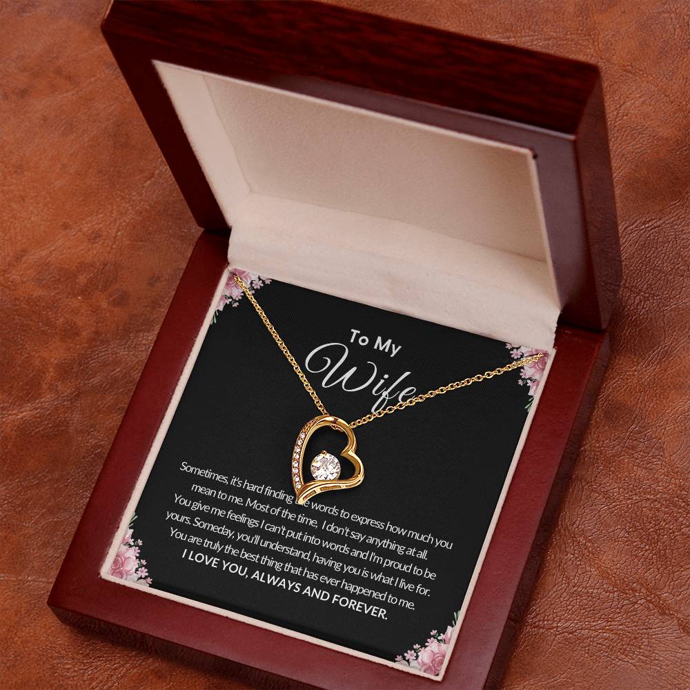 To My Wife Forever Love Necklace | Romantic Gift for Wife from Husband, Good Gift for Wife