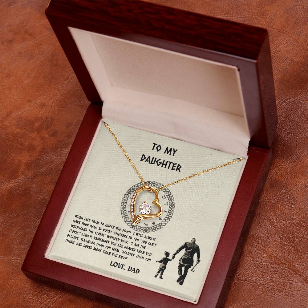 To My Daughter from Dad Necklace | Special Gift for Daughter From Dad, Forever Love Necklace