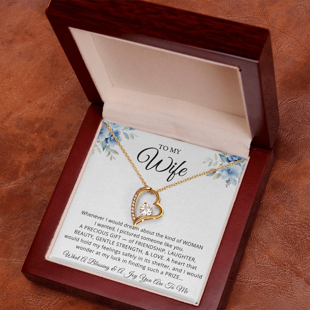 To My Wife Forever Love Necklace | Unique Gift for Wife from Husband, Perfect Gift for Wife