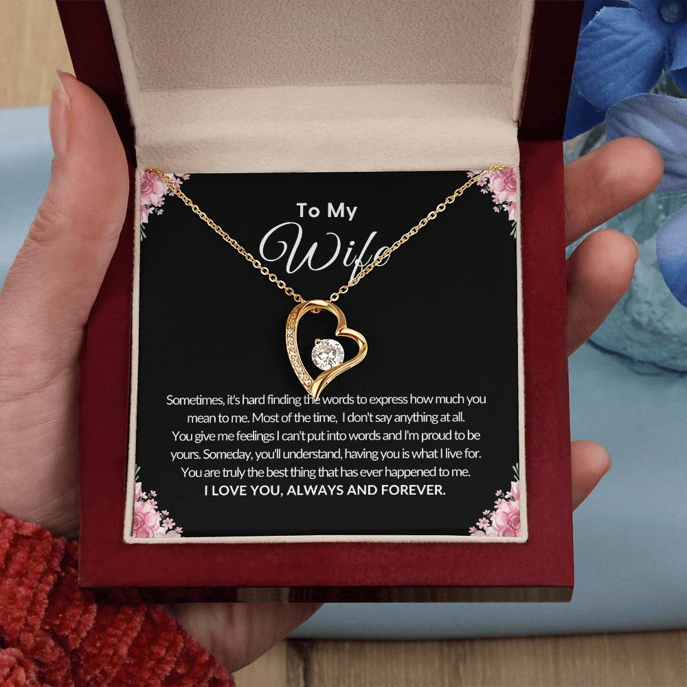 To My Wife Forever Love Necklace | Romantic Gift for Wife from Husband, Good Gift for Wife