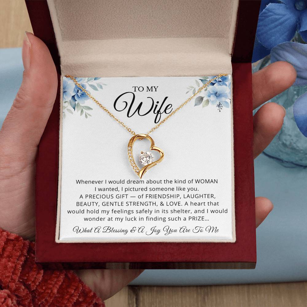 To My Wife Forever Love Necklace | Unique Gift for Wife from Husband, Perfect Gift for Wife