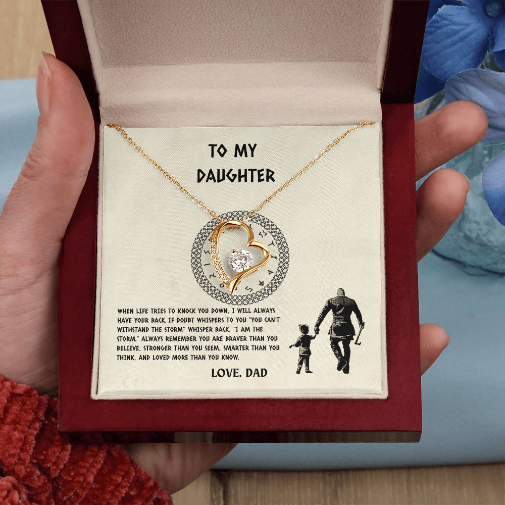 To My Daughter from Dad Necklace | Special Gift for Daughter From Dad, Forever Love Necklace