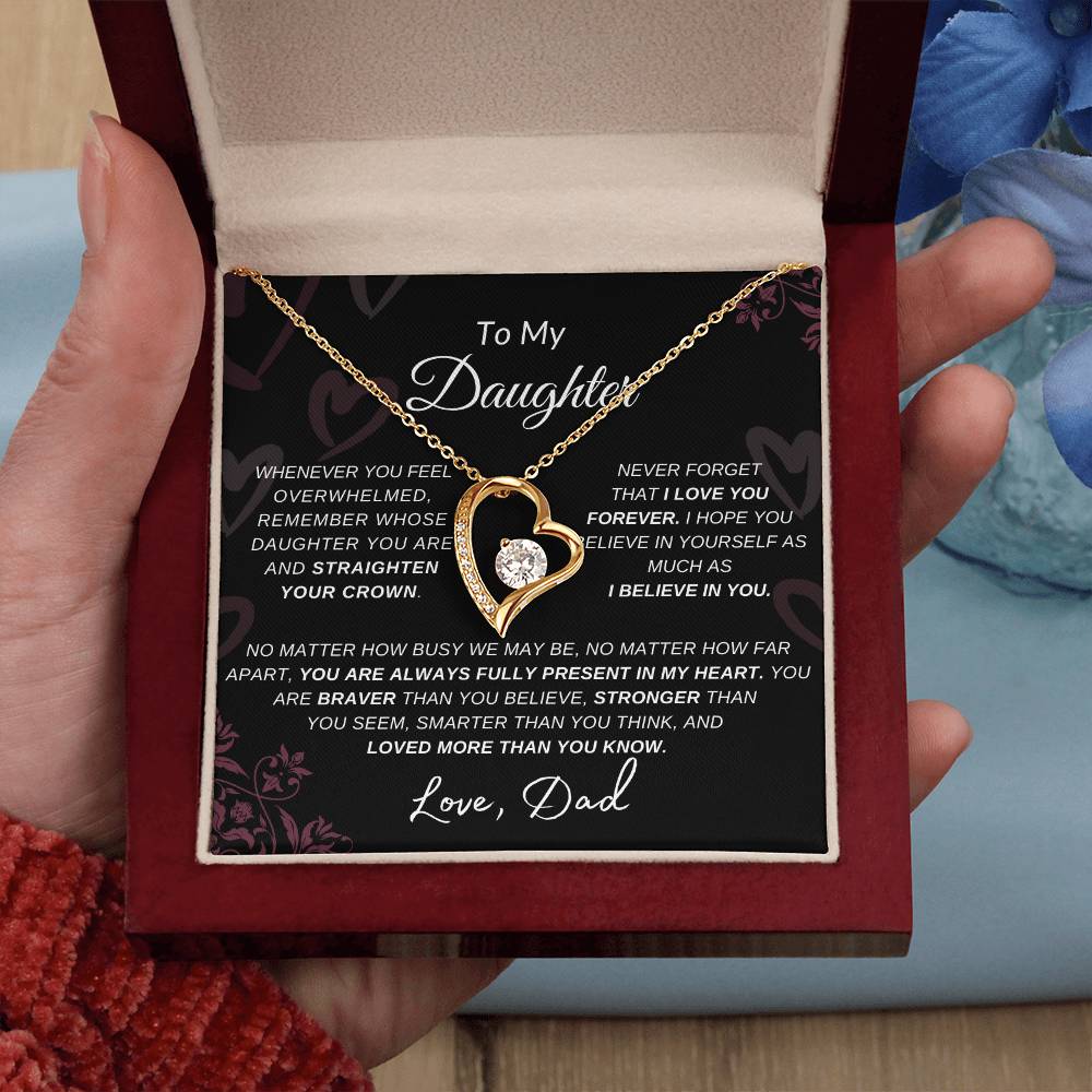 Forever Love Necklace for Daughter | Unique Gift for Daughter from Dad, Gift for Daughter, Gift from Dad