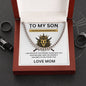 To My Son Cuban Chain Necklace | Unique Gift for Son from Mom, Good Gift for Grown Up Son