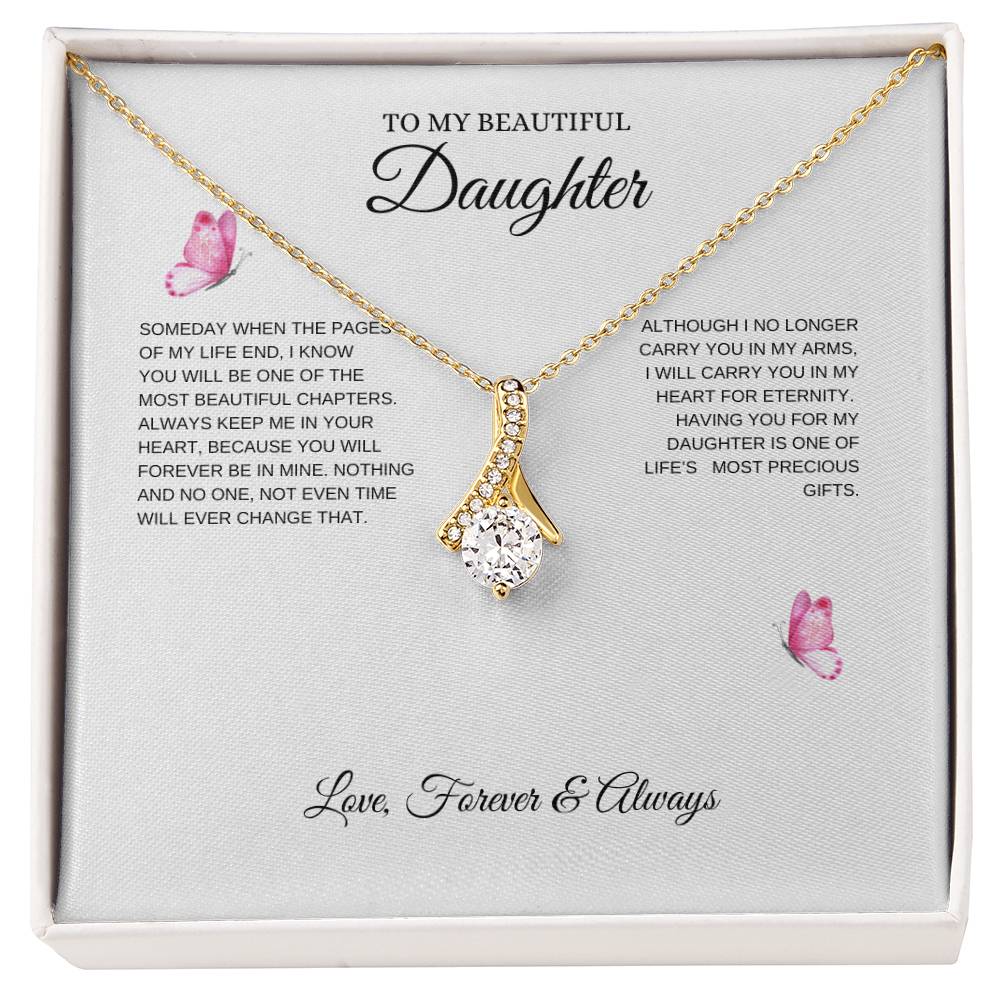 To My Daughter Alluring Beauty Necklace | Unique Gift for Daughter from Mom, Gift from Dad