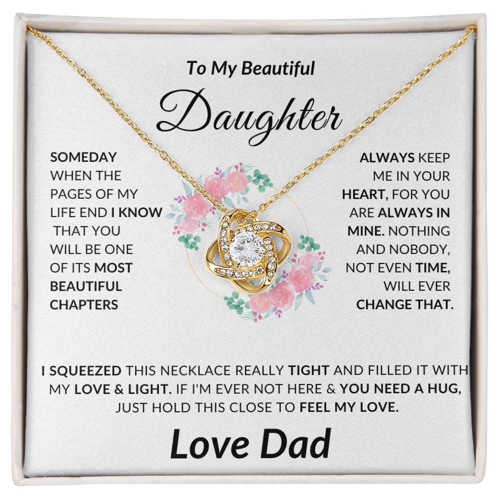 To My Beautiful Daughter Necklace From Dad | Unique Gift for Daughter from Dad, Useful Gifts for Grown Up Daughters