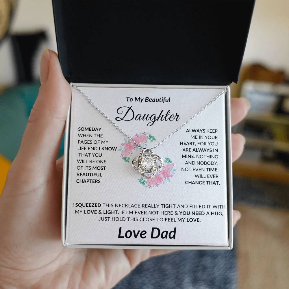 To My Beautiful Daughter Necklace From Dad | Unique Gift for Daughter from Dad, Useful Gifts for Grown Up Daughters