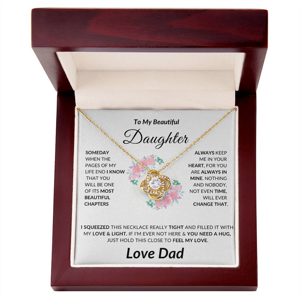 To My Beautiful Daughter Necklace From Dad | Unique Gift for Daughter from Dad, Useful Gifts for Grown Up Daughters