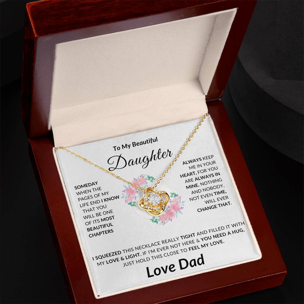 To My Beautiful Daughter Necklace From Dad | Unique Gift for Daughter from Dad, Useful Gifts for Grown Up Daughters