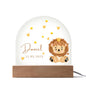 Baby Lion Personalized Name Nightlight | Cute Baby Nursery Night Lamp, Custom Gift for Baby, Playroom LED Lamp