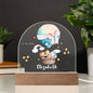 Personalized Baby Animal Nightlight | Custom Baby Name & Birth Date Nightlight Gift, Cute Animal Nursery LED Lamp