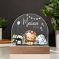 Custom Baby Animals Nightlight | Personalized Gift for Baby, Playroom Decor, Cute Baby Animals Nursery LED Lamp