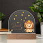 Baby Lion Personalized Name Nightlight | Cute Baby Nursery Night Lamp, Custom Gift for Baby, Playroom LED Lamp