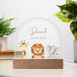 Personalized Baby Animals Nightlight | Custom Baby Name Nightlight, Baby Nightlight, Nursery LED Lamp, Personalized Gift for Baby