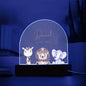 Personalized Baby Animals Nightlight | Custom Baby Name Nightlight, Baby Nightlight, Nursery LED Lamp, Personalized Gift for Baby