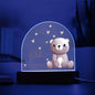 Personalized Baby Bear Nightlight | Nursery LED Lamp, Custom Baby Name & Birth Date Nightlight, Cute Animal Nightlight