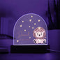 Baby Lion Personalized Name Nightlight | Cute Baby Nursery Night Lamp, Custom Gift for Baby, Playroom LED Lamp