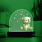 Personalized Baby Bear Nightlight | Nursery LED Lamp, Custom Baby Name & Birth Date Nightlight, Cute Animal Nightlight