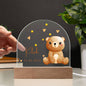 Personalized Baby Bear Nightlight | Nursery LED Lamp, Custom Baby Name & Birth Date Nightlight, Cute Animal Nightlight