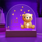 Personalized Baby Bear Nightlight | Nursery LED Lamp, Custom Baby Name & Birth Date Nightlight, Cute Animal Nightlight