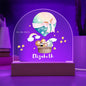 Personalized Baby Animal Nightlight | Custom Baby Name & Birth Date Nightlight Gift, Cute Animal Nursery LED Lamp