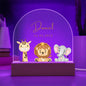 Personalized Baby Animals Nightlight | Custom Baby Name Nightlight, Baby Nightlight, Nursery LED Lamp, Personalized Gift for Baby