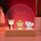 Personalized Baby Animals Nightlight | Custom Baby Name Nightlight, Baby Nightlight, Nursery LED Lamp, Personalized Gift for Baby