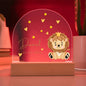 Baby Lion Personalized Name Nightlight | Cute Baby Nursery Night Lamp, Custom Gift for Baby, Playroom LED Lamp