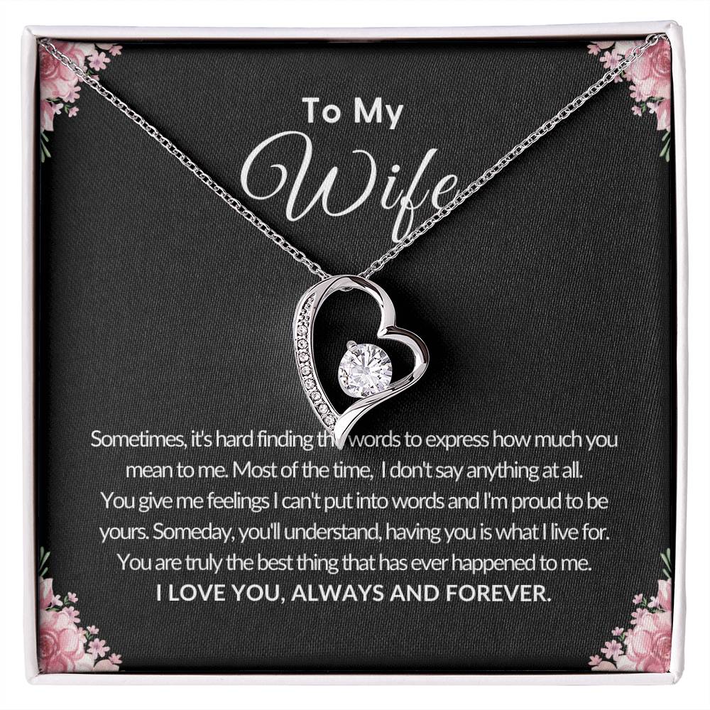 To My Wife Forever Love Necklace | Romantic Gift for Wife from Husband, Good Gift for Wife
