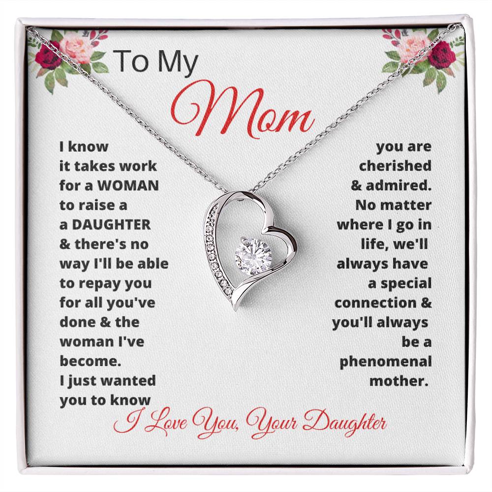 Unique Gifts for Mom | To My Mom Gift from Daughter Forever Love Necklace