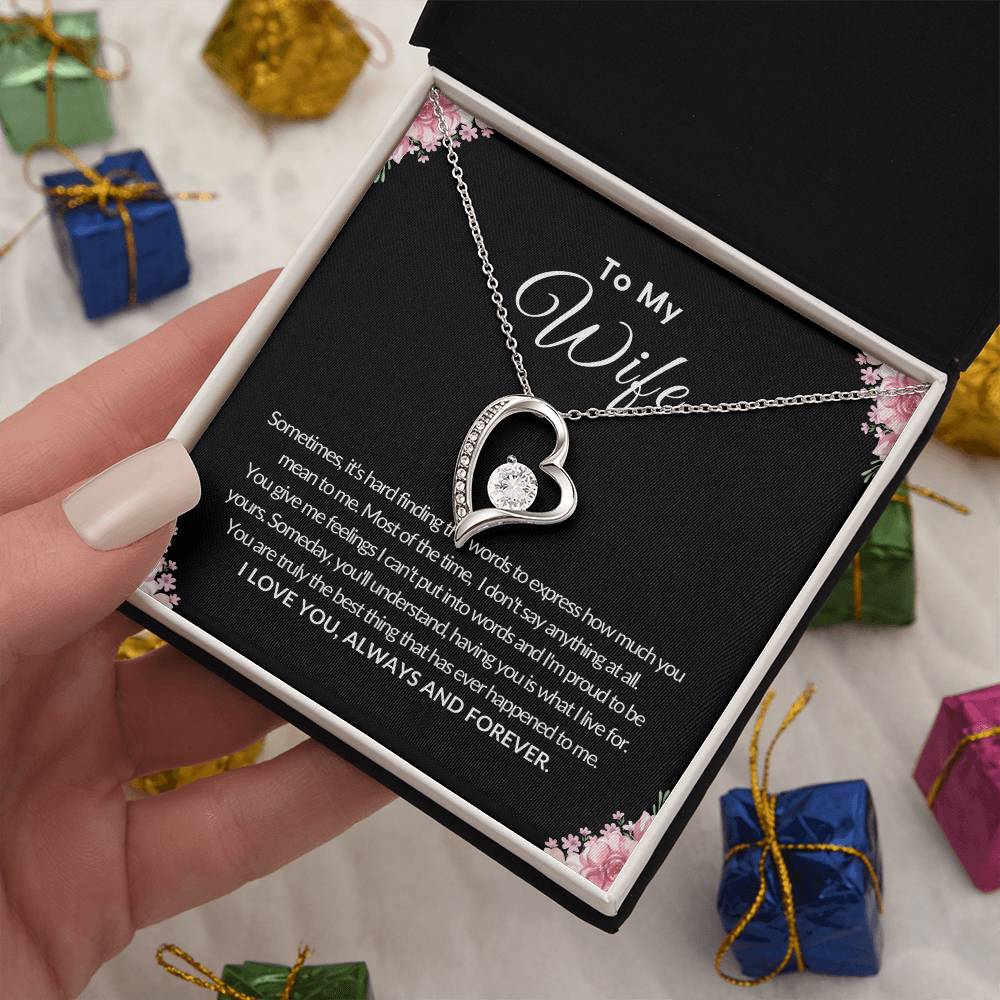 To My Wife Forever Love Necklace | Romantic Gift for Wife from Husband, Good Gift for Wife