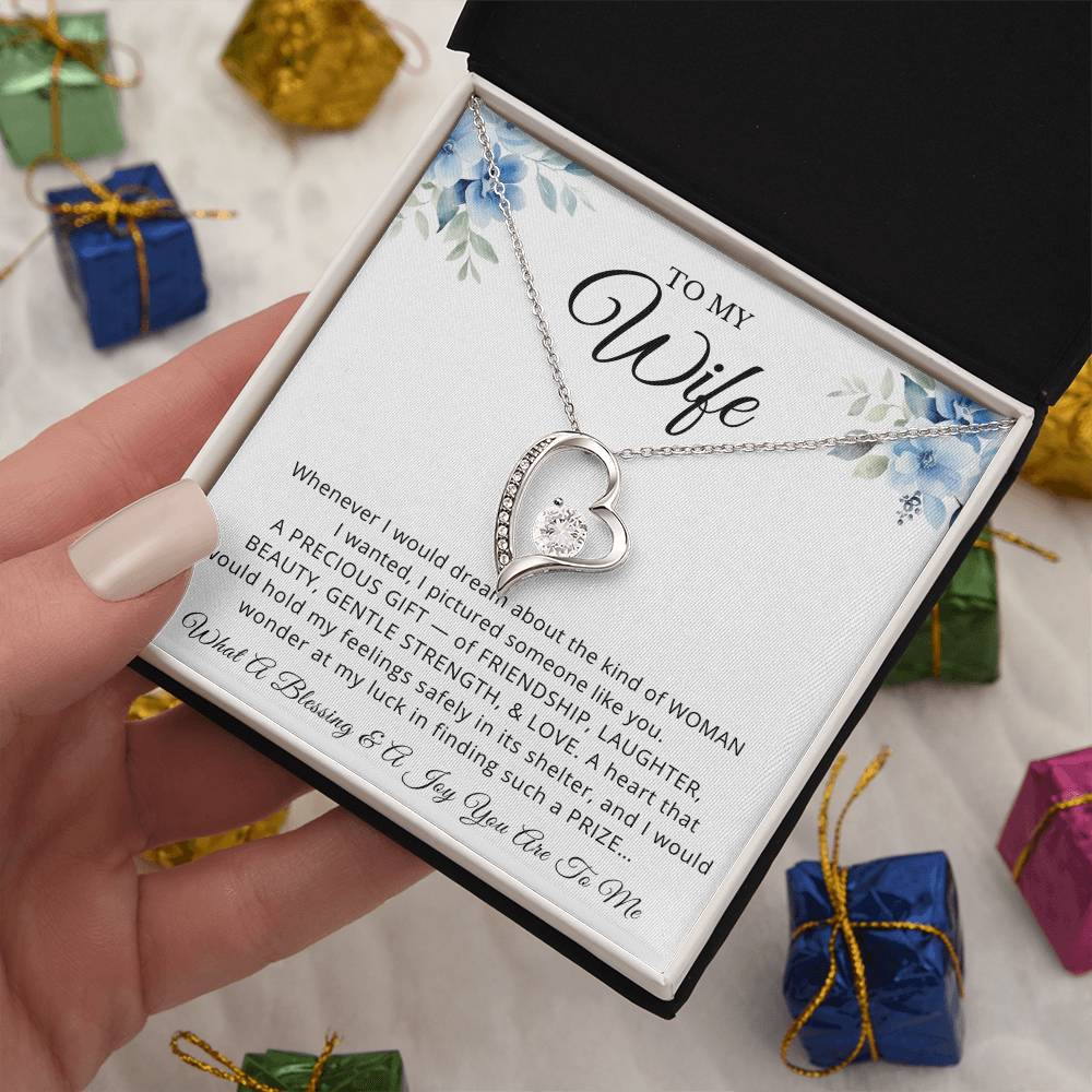 To My Wife Forever Love Necklace | Unique Gift for Wife from Husband, Perfect Gift for Wife