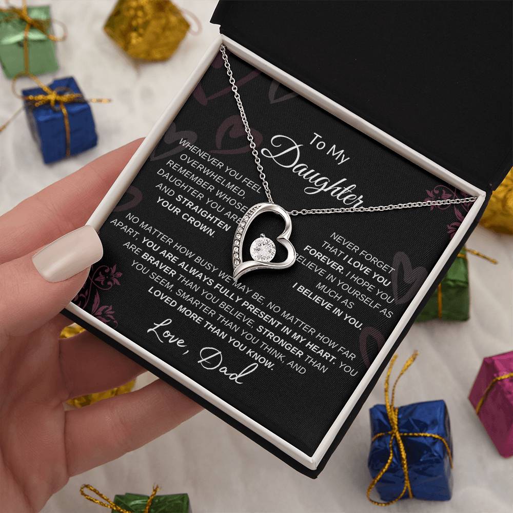 Forever Love Necklace for Daughter | Unique Gift for Daughter from Dad, Gift for Daughter, Gift from Dad