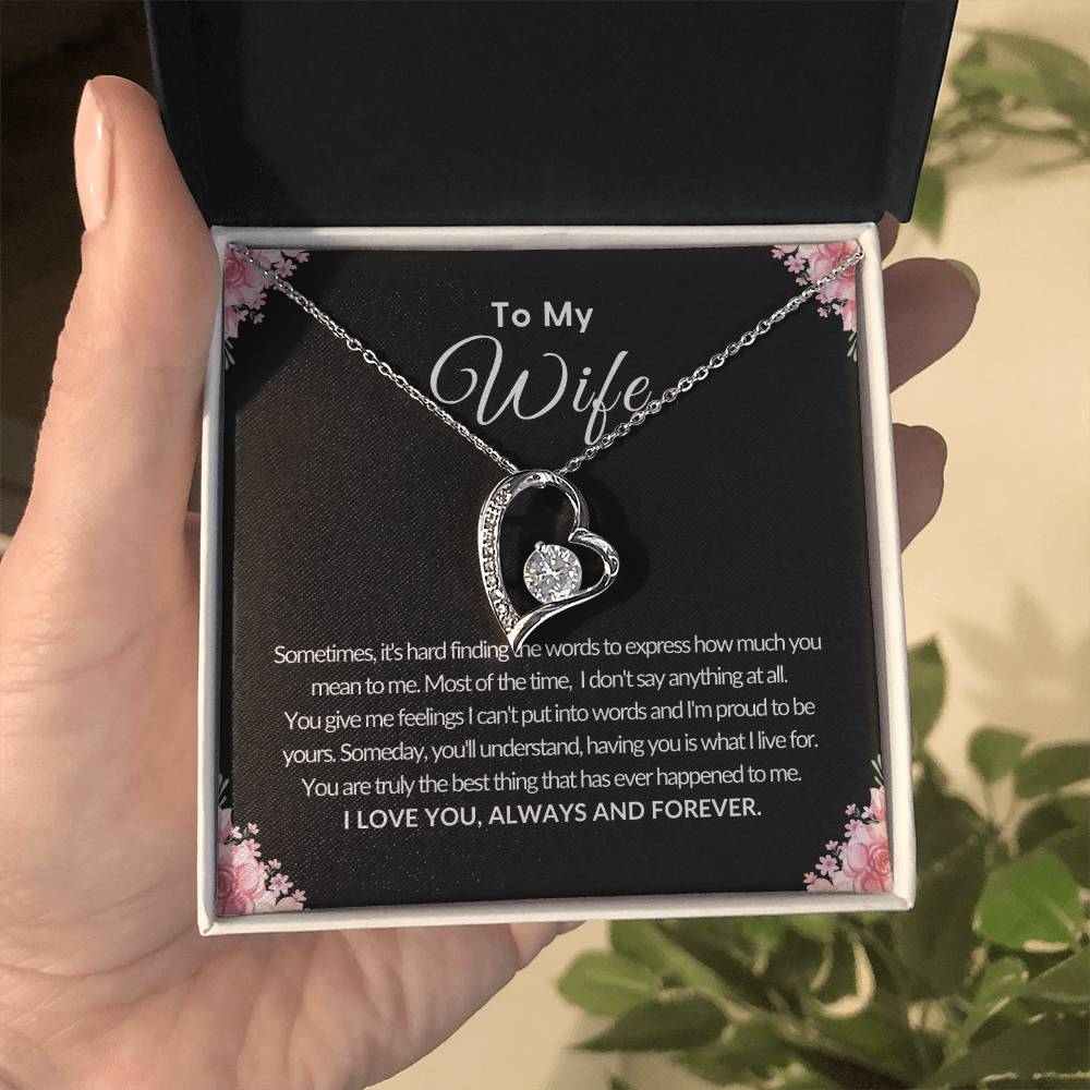 To My Wife Forever Love Necklace | Romantic Gift for Wife from Husband, Good Gift for Wife