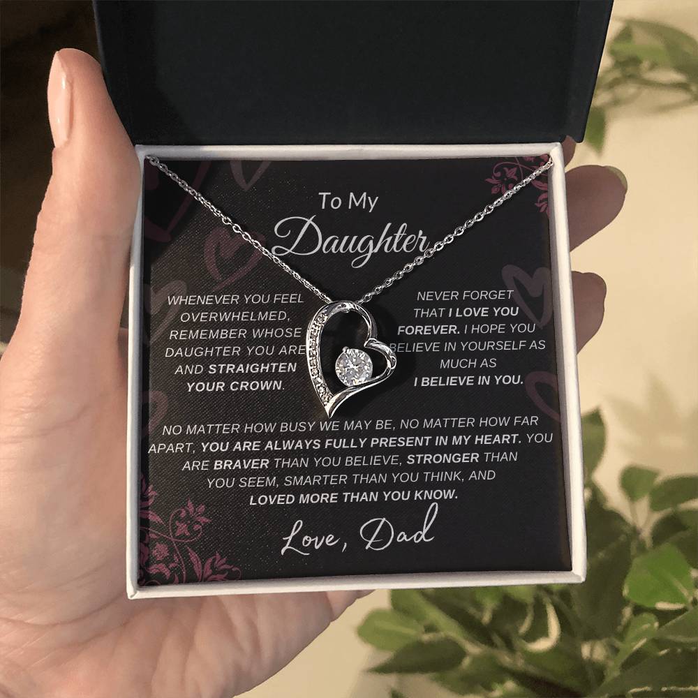 Forever Love Necklace for Daughter | Unique Gift for Daughter from Dad, Gift for Daughter, Gift from Dad