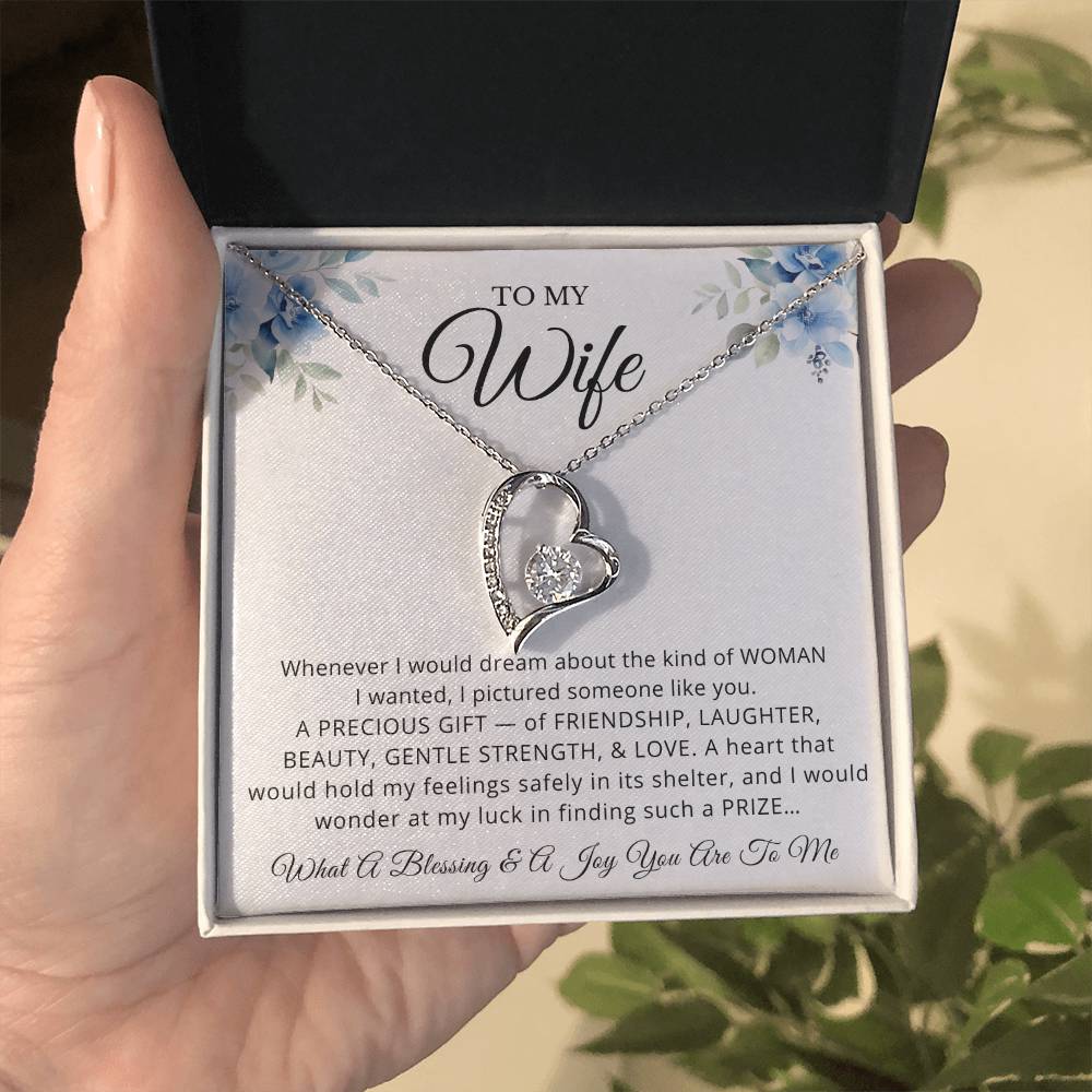 To My Wife Forever Love Necklace | Unique Gift for Wife from Husband, Perfect Gift for Wife