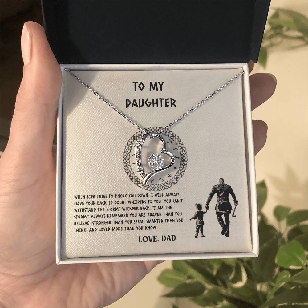 To My Daughter from Dad Necklace | Special Gift for Daughter From Dad, Forever Love Necklace