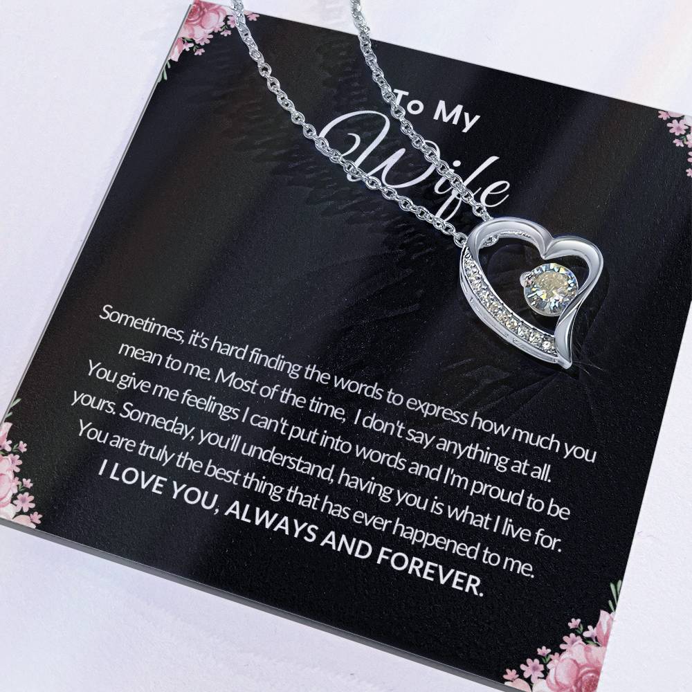 To My Wife Forever Love Necklace | Romantic Gift for Wife from Husband, Good Gift for Wife
