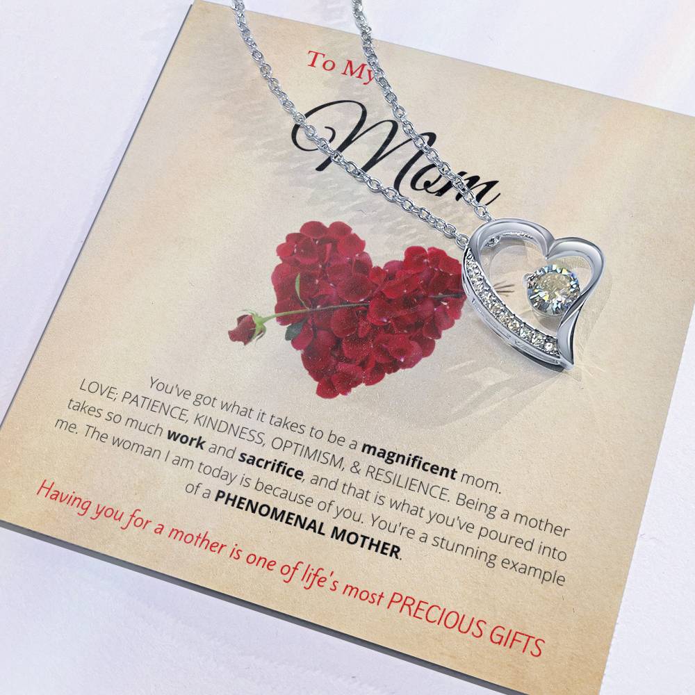 Gift for Mom Forever Love Necklace | Gift from Son, Gift from Daughter, Mom Gift