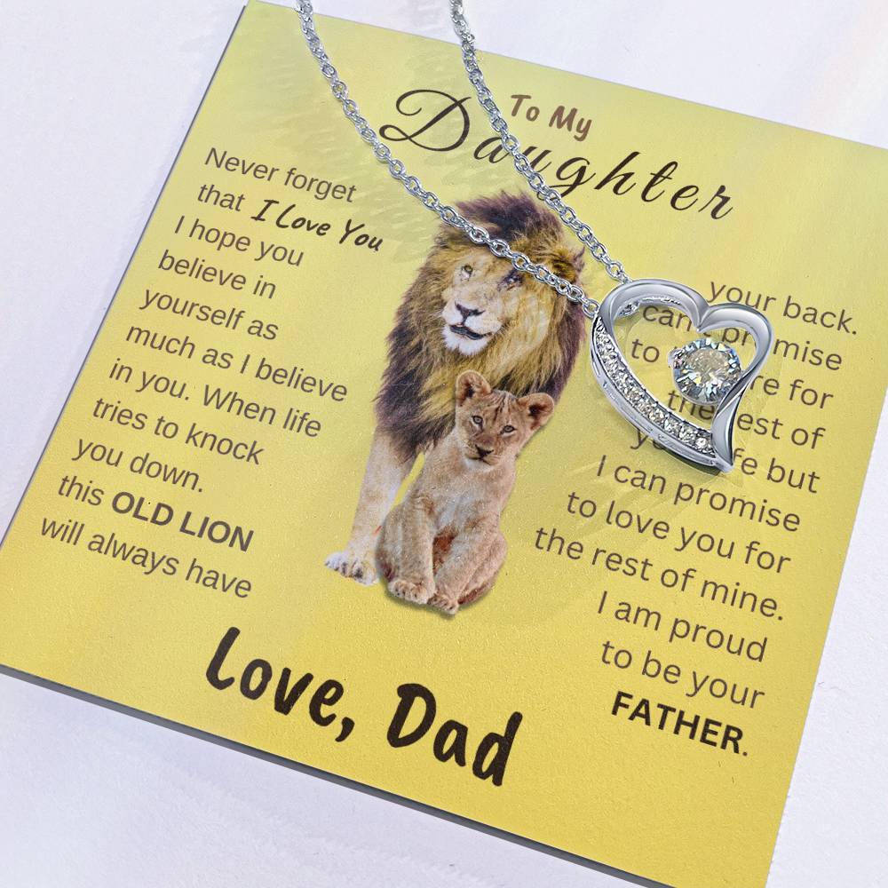 To My Daughter Forever Love Necklace | Gift for Daughter from Dad