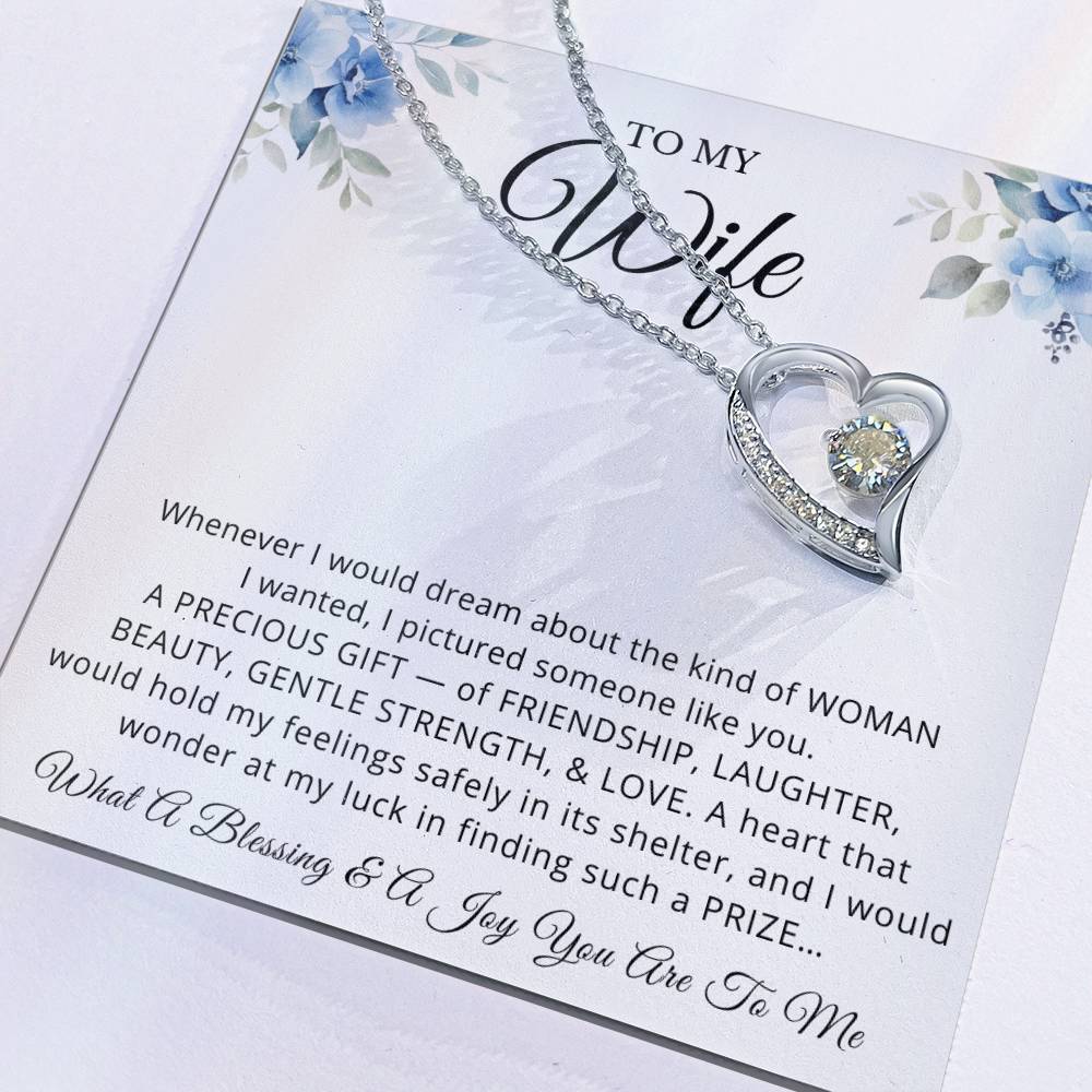To My Wife Forever Love Necklace | Unique Gift for Wife from Husband, Perfect Gift for Wife