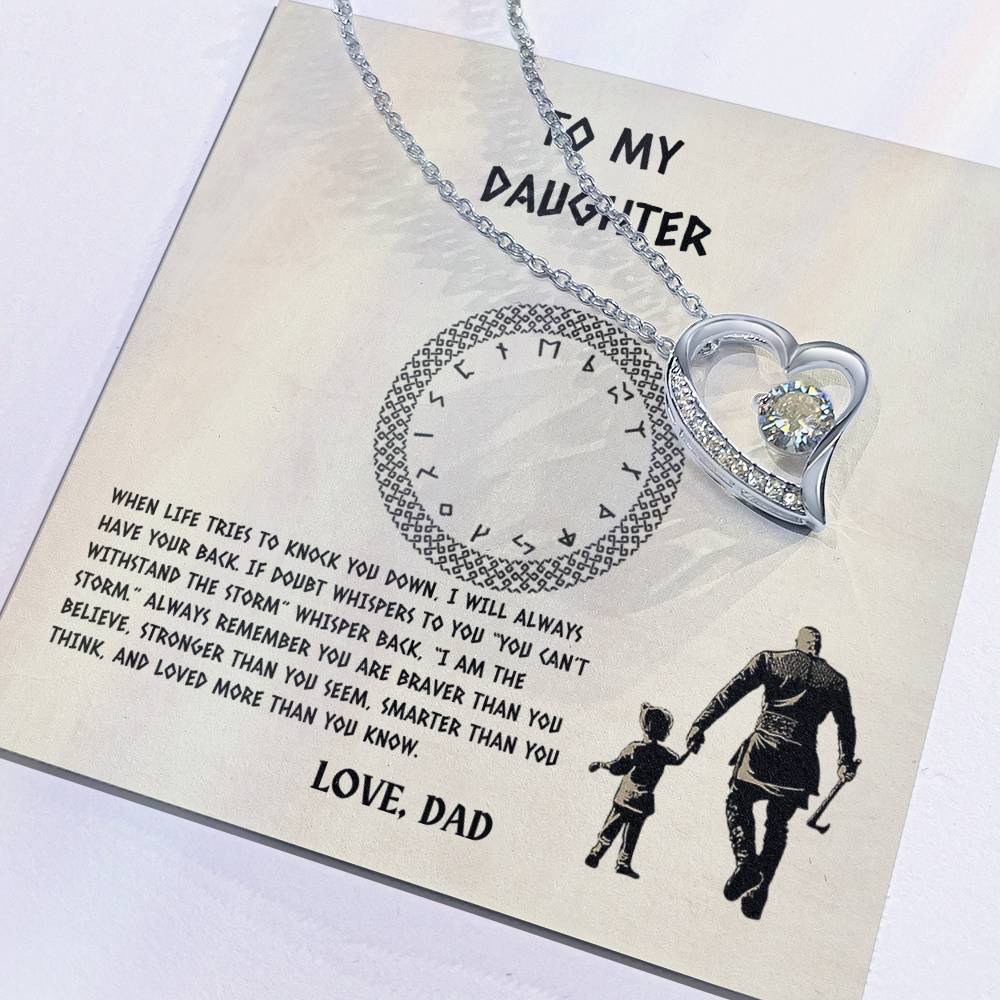 To My Daughter from Dad Necklace | Special Gift for Daughter From Dad, Forever Love Necklace