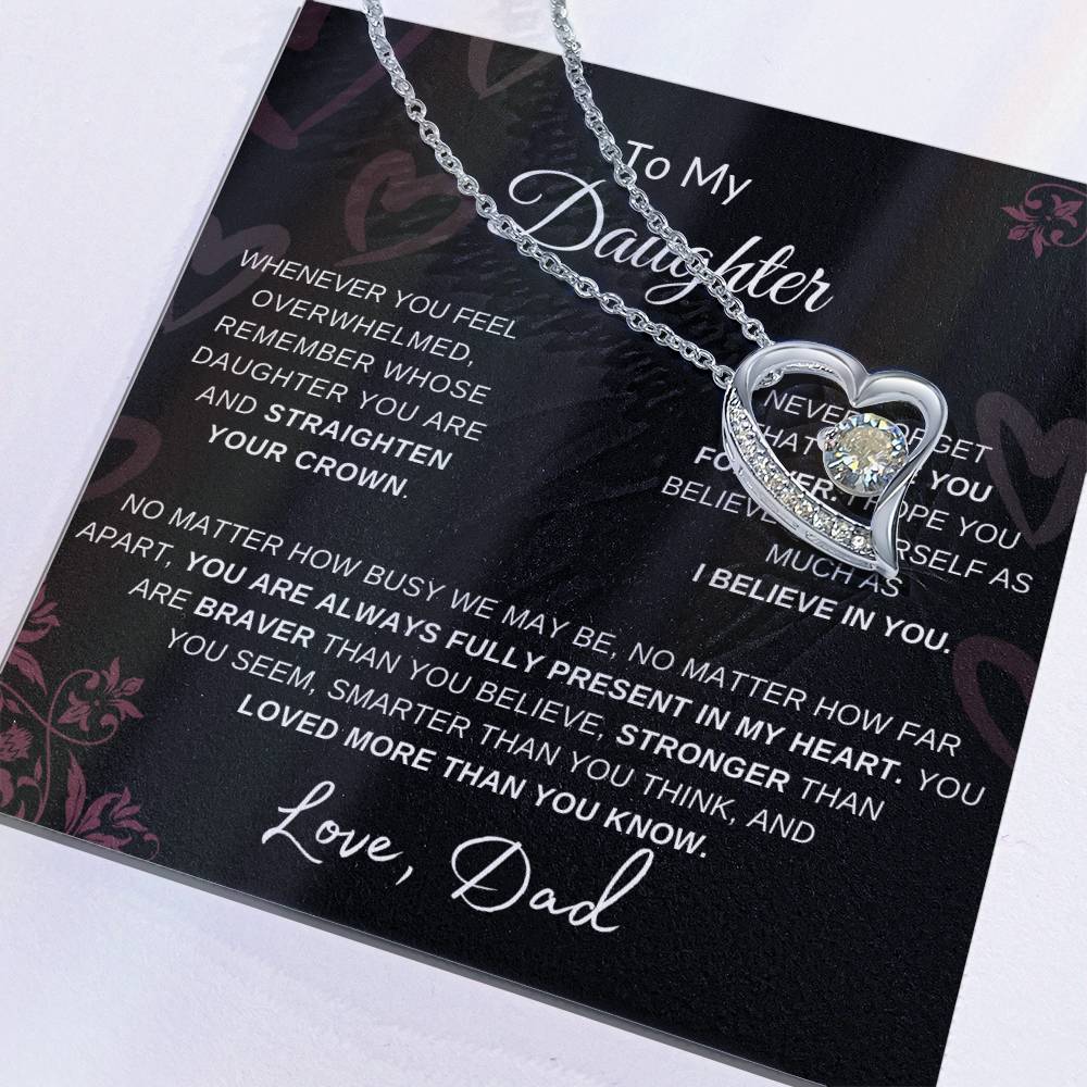Forever Love Necklace for Daughter | Unique Gift for Daughter from Dad, Gift for Daughter, Gift from Dad