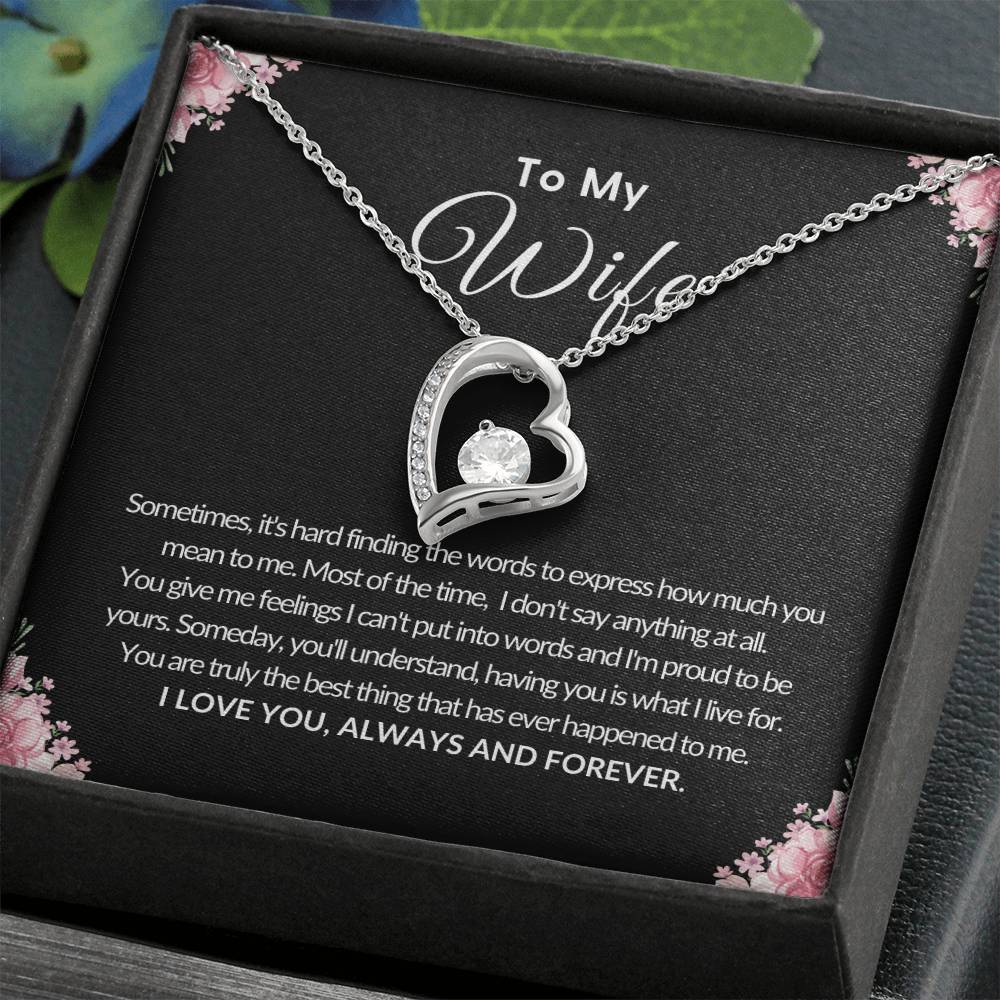 To My Wife Forever Love Necklace | Romantic Gift for Wife from Husband, Good Gift for Wife