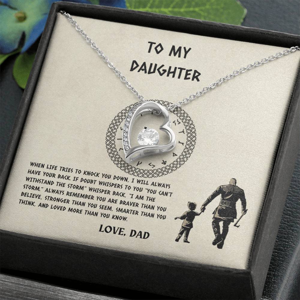To My Daughter from Dad Necklace | Special Gift for Daughter From Dad, Forever Love Necklace