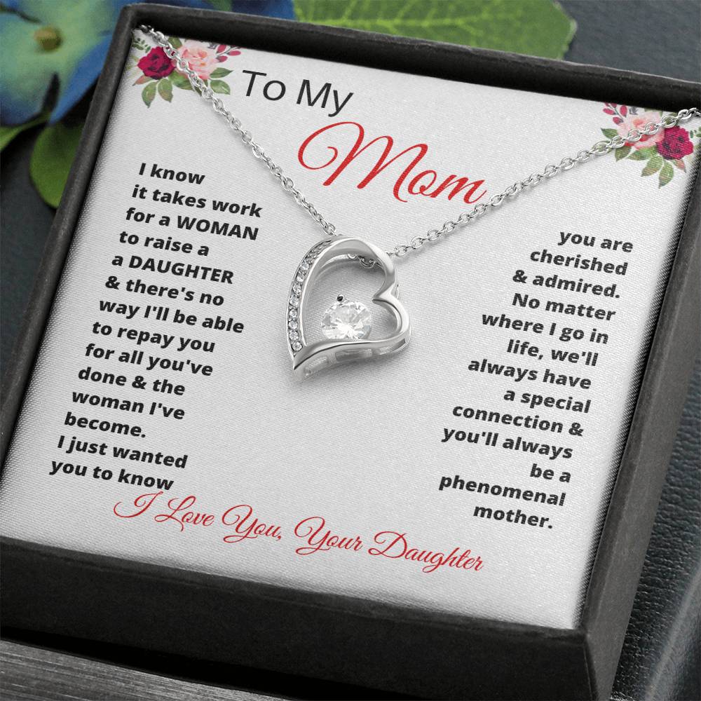 Unique Gifts for Mom | To My Mom Gift from Daughter Forever Love Necklace
